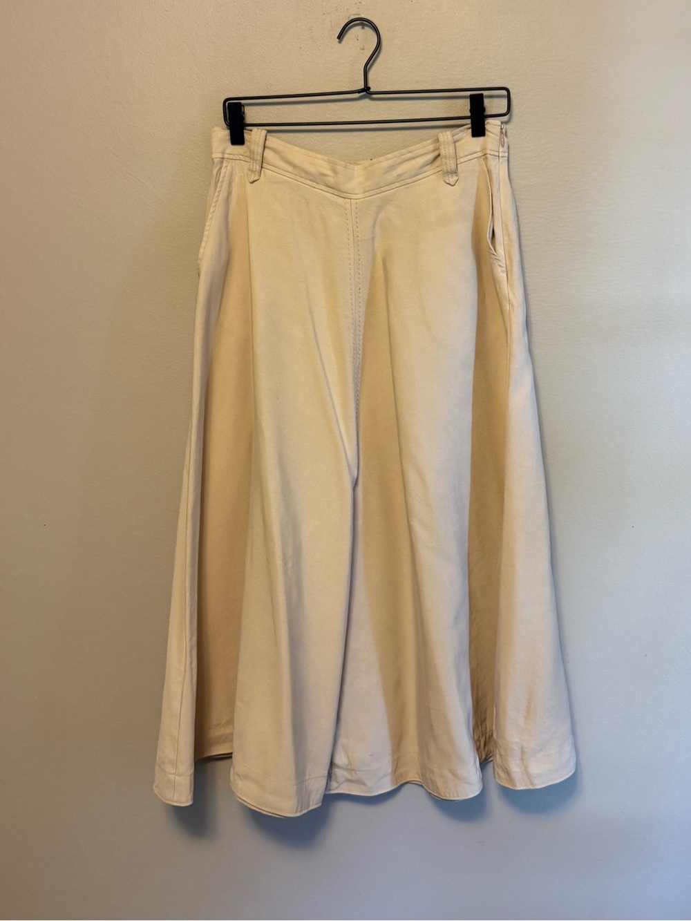 Banana Republic Cream Midi Skirt